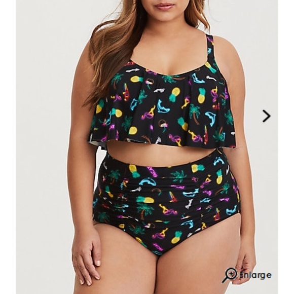 torrid Other - NWT Torrid Neon Lights Flounce Top